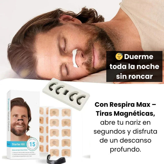 👃 Respira Max – Tiras Magnéticas Sanales para Respirar